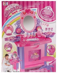 Игровой набор Pituso &quot;Трюмо маленькой модницы&quot; с пуфиком, 45х30х72см, 16 предметов