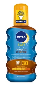 Солнцезащитное масло-спрей для загара Nivea Sun &quot;Защита и загар&quot; SPF30+, 200мл &quot;Защита и загар&quot;