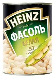 Фасоль Heinz белая в собственном соку, 400гр