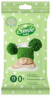 Влажные салфетки Smile Baby Фитолиния, 15шт.