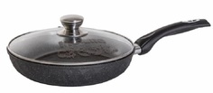 Сковорода-бриллиант Мечта &quot;Гранит black&quot; с крышкой, 30см Unknown