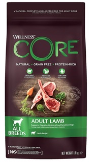 Сухой корм Wellness CORE &quot;Ягненок с яблоком&quot; для взрослых собак всех пород, 1,8кг Cor.E