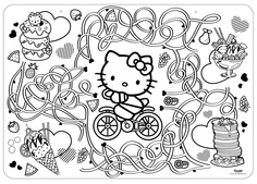 Коврик-раскраска ЯиГрушка &quot;Hello Kitty&quot;, 48х33,5см