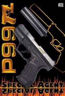 Пистолет Sohni-Wicke 25-зарядный Gun, Специальный АГЕНТ P99, с глушителем, 29,8см