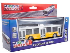 Общественный транспорт трамвай KiddieDrive инерционный, свет, звук, желтый, 17см