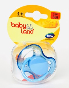 Соска-пустышка Baby Land, 2 размер, силиконовая ортодонтическая, 6+ (в ассорт.) Lubby