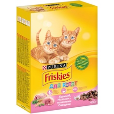 Сухой корм Friskies для котят с курицей, молоком и полезными овощами, 400гр