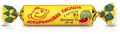 Аскорбиновая кислота с сахаром таб. жев. №10 (арбуз) Аскопром