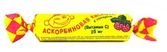 Аскорбиновая кислота с сахаром таб. жев. №10 (малина) Аскопром