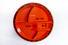 Зонированная тарелка Constructive Eating Construction Plate, оранжевая