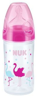 Бутылочка NUK New Classic &quot;Фламинго&quot; с силиконовой соской, 150мл, розовая