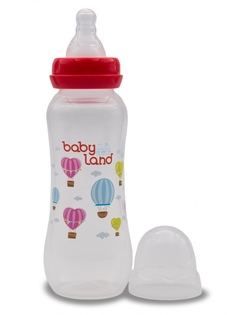 Бутылочка для кормления Baby Land с силиконовой соской в блистере (цвета в ассорт.), 240мл Apollo