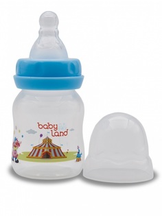 Бутылочка для кормления Baby Land с силиконовой соской в блистере (цвета в ассорт.), 80мл Apollo