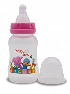 Бутылочка для кормления Baby Land с силиконовой соской в блистере (цвета в ассорт.), 150мл Apollo