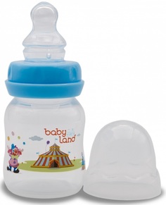Бутылочка для кормления Baby Land ортодонтическая с узким горлышком и силиконовой соской (цвета в ассорт.), 80мл Apollo