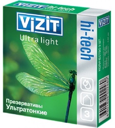 Презервативы Vizit Hi-Tech Ultra Light 3шт.