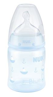 Бутылочка NUK FC+ Baby Blu &quot;Кораблик&quot; M, с силиконовой соской, 150мл