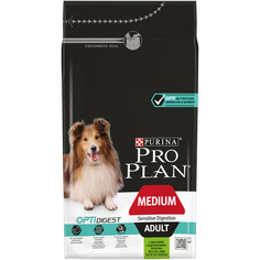 Сухой корм ProPlan для взрослых собак средних пород с чувствительным пищеварением, ягненок и рис, 1,5кг
