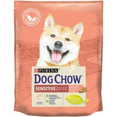 Сухой корм Dog Chow для взрослых собак с чувствительным пищеварением, с лососем, 800гр
