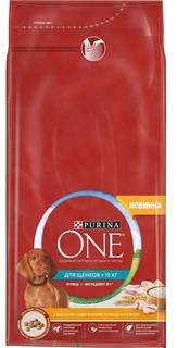 Сухой корм Purina ONE для щенков средних и крупных пород, с курицей и рисом, 1,8кг