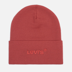 Шапка Levis Wordmark Beanie, цвет красный