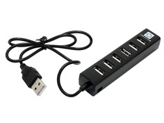 Хаб USB 5bites 7xUSB 2.0 - USB 60cm HB27-208BK