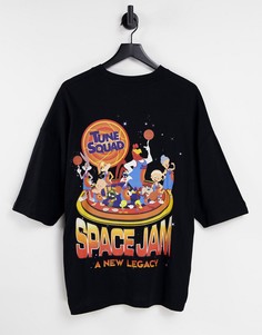 Черная oversized-футболка в стиле унисекс с принтом на спинке ASOS DESIGN Space Jam: A New Legacy-Черный цвет