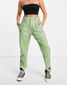 Зеленые брюки бойфренда Free People Rock Steady-Зеленый цвет