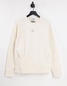 Светлый флисовый свитшот PUMA Classic Tech-Белый