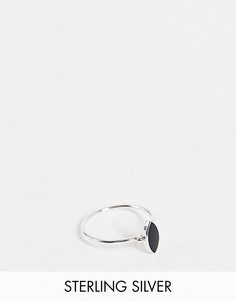 Кольцо из стерлингового серебра с искусственным ониксом Kingsley Ryan-Серебряный