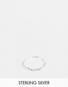 Кольцо из стерлингового серебра с плетеным дизайном Kingsley Ryan-Серебряный