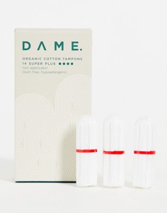 Набор из 14 тампонов из органического хлопка DAME Super Plus-Бесцветный