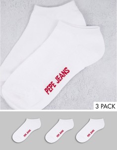 Набор из 3 пар спортивных носков белого цвета Pepe Jeans Rosalie-Белый