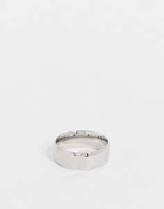 Серебристое кольцо с лаконичным дизайном Topman-Серебряный
