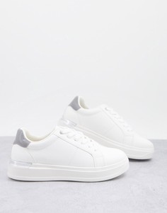 Белые кроссовки с серебристой фурнитурой Schuh Marilyn-Белый
