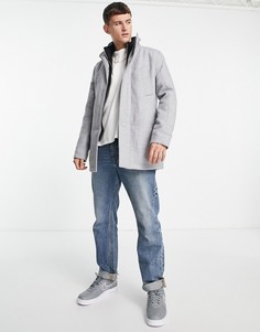 Oversized-пальто серого цвета River Island-Серый