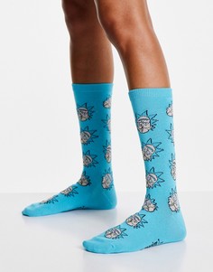 Голубые носки Typo x Rick and Morty-Голубой
