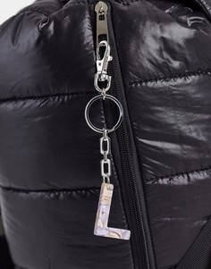 Брелок для сумки с подвеской-инициалом "L" мраморно-сиреневого цвета ASOS DESIGN-Фиолетовый цвет