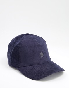 Темно-синяя вельветовая кепка French Connection-Темно-синий