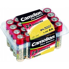 Батарейка Camelion, АА (LR06, LR6), Alkaline Plus, алкалиновая, 1.5 В, коробка, 24 шт