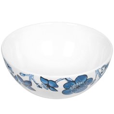 Миска керамика, круглая, 0.16 л, Синие цветы, Дулевский фарфор, 09978