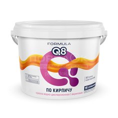 Краска воднодисперсионный, Formula Q8, фасадный по кирпичу, матовая, черная, 2.4 кг