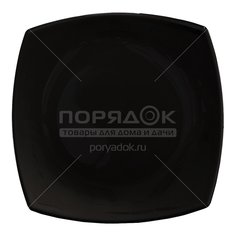Тарелка обеденная, стекло, 26 см, Quadrato Black, Luminarc, D7200/J0591, черная