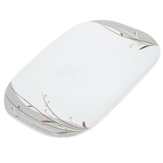 Блюдо стеклокерамика, овальное, 30 см, белое, Daniks, Орфей