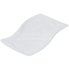 Блюдо керамика, фигурное, 20 см, белое, Daniks, Грейс, Y4-3743