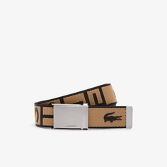 Мужской ремень Lacoste с пластинчатой ??пряжкой с гравировкой и логотипом