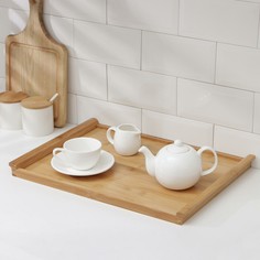 Блюдо для подачи доляна striata, 46×33 см, бамбук