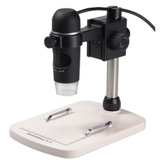 Микроскоп Микмед 5.0 USB цифровой 10-300x черный/белый