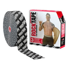 Тейп кинезио Rocktape Extra sticky 3 32м 5см черный/белый (21589)