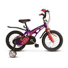 Велосипед STELS Galaxy 16 V010 городской (детский), рама 9.3", колеса 16", фиолетовый/красный, 9кг [lu088562]